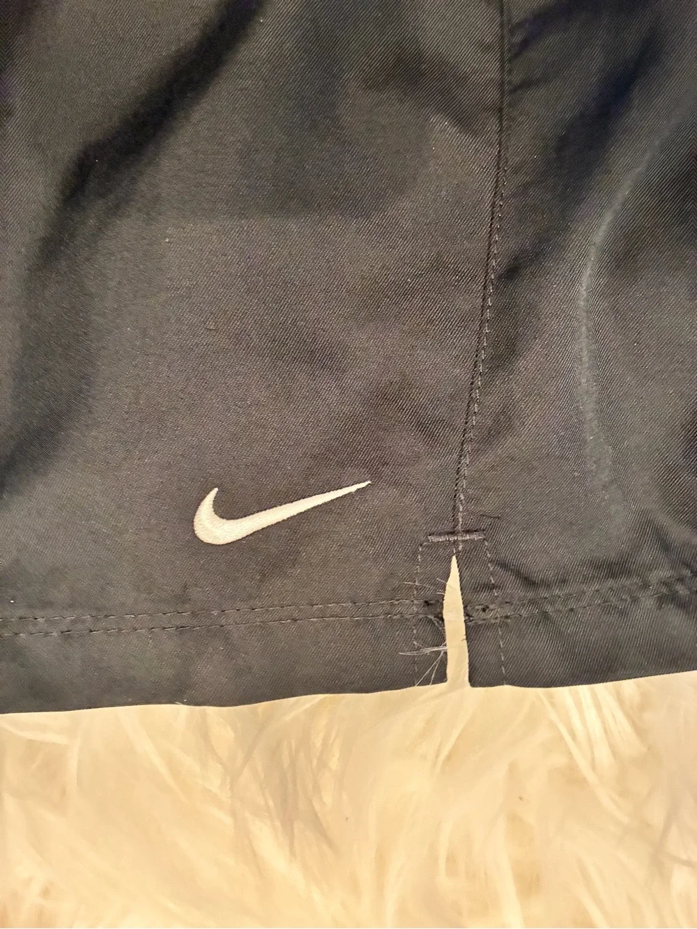 Vintage Nike Challenge Court Tennis Shorts XL Black Embr Swoosh & Pocket Logo